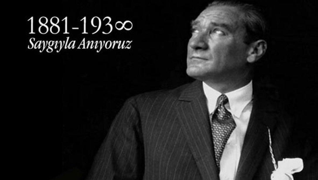 Milli Eğitim Müdürümüz Sayın Oğuzhan ACAR'ın 10 Kasım Atatürk 'ü Anma Günü Mesajı